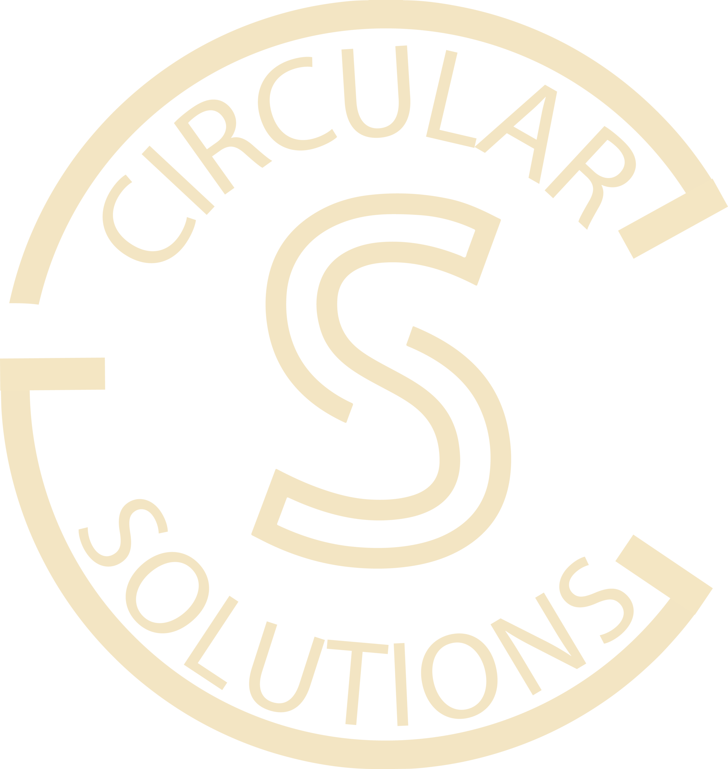 Element 7@circular solutions logo beige mit schirft